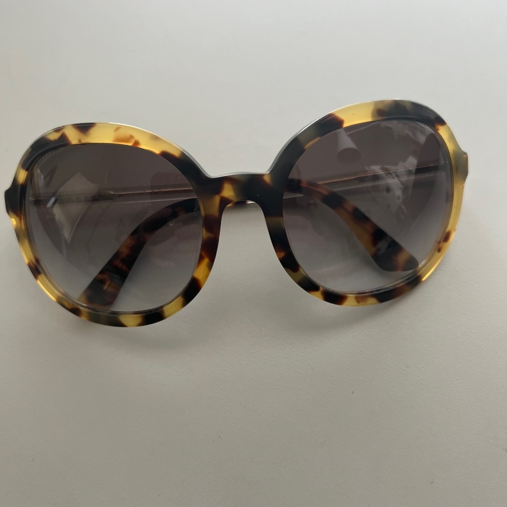 Prada PR 09VS-F 7S00A7 Round Havana Brown Tortoise Sunglasses